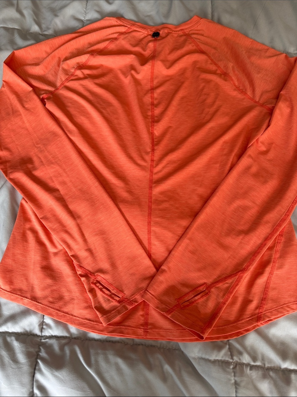 prAna Coral Heather Performance Top M | Thumbholes Running Hiking Activewear - Picture 6 of 6